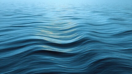 Naklejka premium Calm Blue Ocean Surface with Gentle Waves Reflecting Light in a Serene Environment Ideal for Relaxation and Nature-Inspired Design Concepts