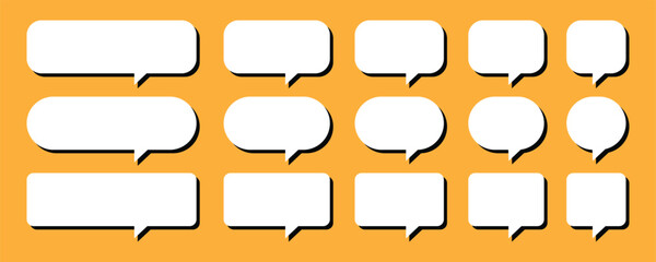 Set of speech bubble collection - Comic speech bubbles. Talk bubbles. Vector of Blank speech bubbles.