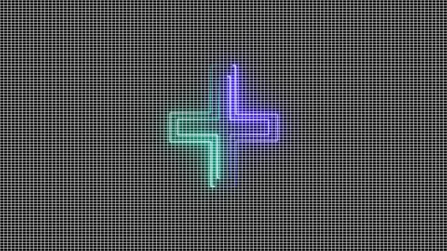 Neon Python Programming Logo Loop - Glowing Code Development Icon