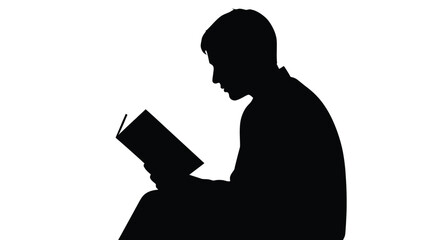 Reader engrossed in a book