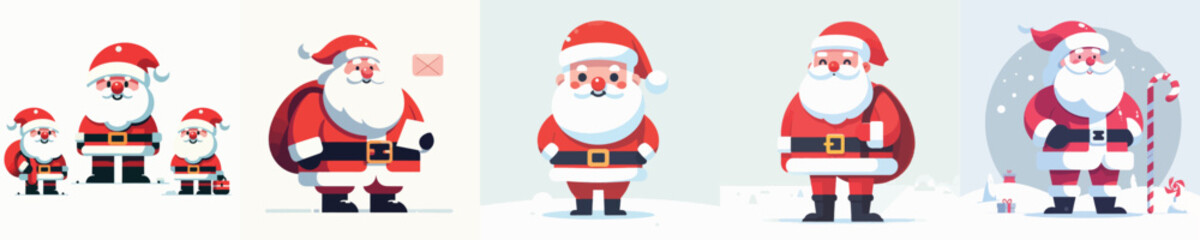 Cute Santa Claus Character Vector Illustration