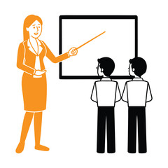 teacher and student board