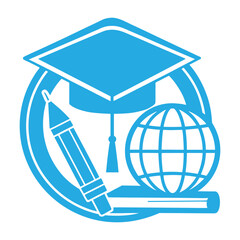 graduation cap and globe