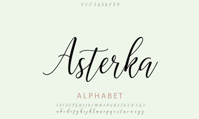 Astereiska alphabet letters font for logo