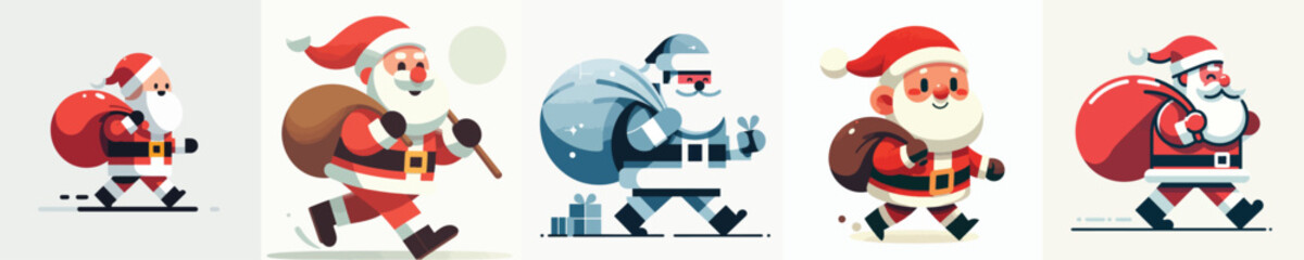 Cute and adorable Santa gifts Vector Illustration