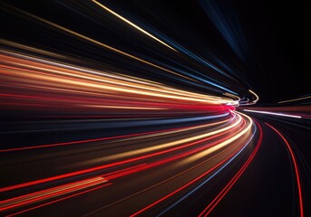 Dynamic abstract background showing rapid rotational movement creating blurring light trails and energetic circular paths ,kinetic ,streak ,vortex