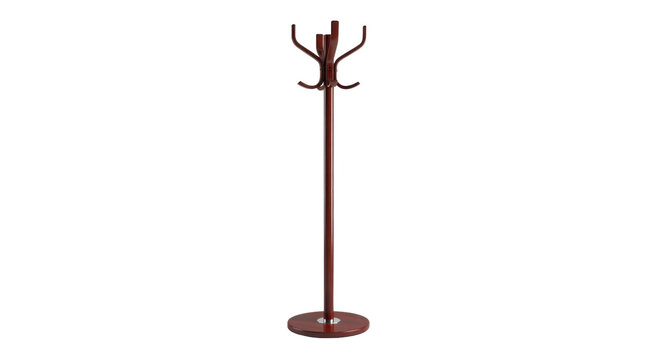 Tall Dark Brown Metal Coat Rack Stand Product Shot isolated on Transparent Background