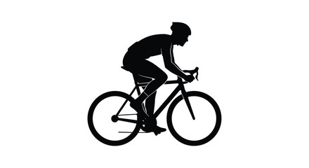 Obraz premium Cyclist silhouette