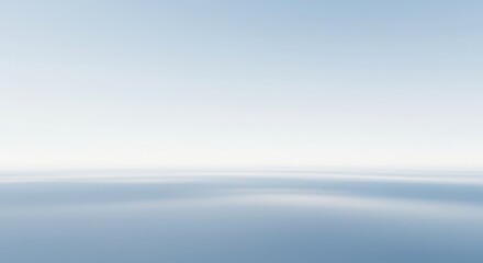 Obraz premium A vast, featureless expanse of pale blue and white where the edges blur into nothingness, representing emptiness and fleeting memory ,tranquil ,expanse ,fading