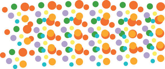 Abstract pattern of colorful oval shapes on a white background. A vibrant and playful abstract pattern featuring scattered oval shapes in various bright colors, creating a cheerful and energetic