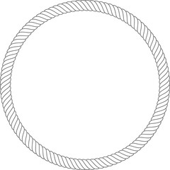 Rope circle frame forming a round border design