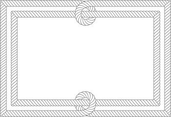 Rope frame with nautical knot design elements