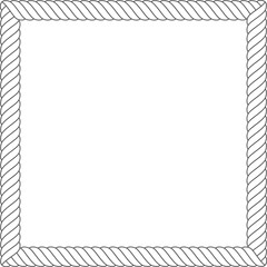 Rope frame creating square border with copy space