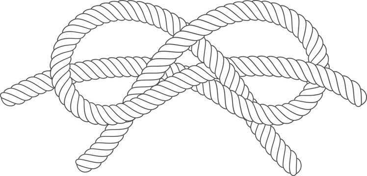 Figure eight knot illustration showing strength and security