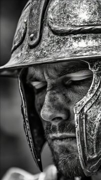 Roman centurion in battle-weary armor