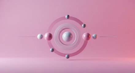 Conceptual flowing geometric shapes moving in perfect alignment, illustrating harmony and balanced complexity in a digital space ,order ,abstract ,illustration