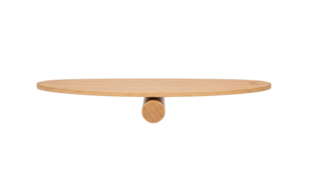 Minimalist Natural Oak Wood Pedestal Display Stand Mockup Isolated Product Shot isolated on Transparent Background