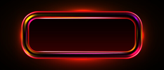 Dynamic neon gradient frame, vibrant glowing border frame or button