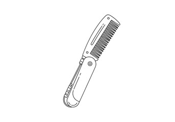 Folding comb tool for hair styling and grooming