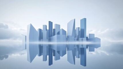 Obraz premium Abstract Cityscape Reflection