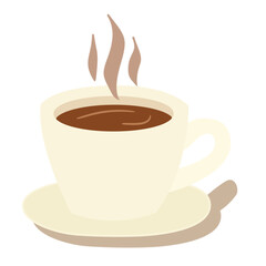 Coffee Cup in Cozy Hand-Drawn Style for Café and Breakfast Art