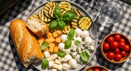 A Deliciously Arranged Platter Of Fresh Food Offering A Culinary Summer Feast