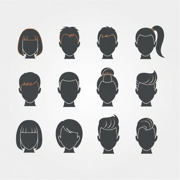 icon gaya rambut