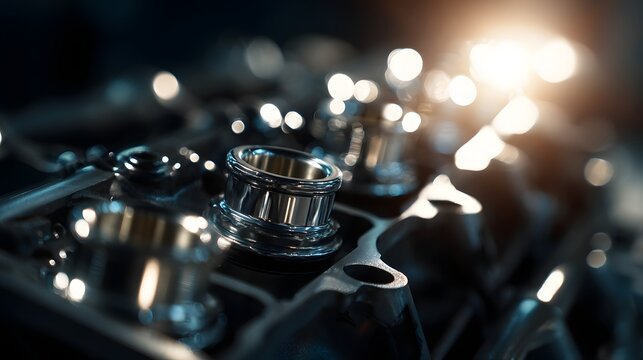 Detailed macro view of an open computer hard disk drive with glowing lights. - Powered by Adobe