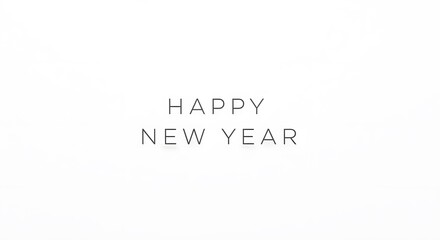 Happy New Year message in minimalist style