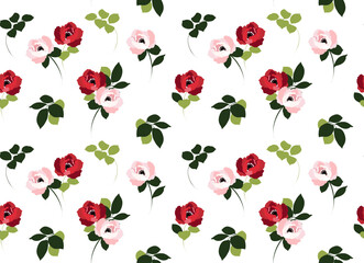 Seamless flowers pattern in vector. Abstract flower pattern design