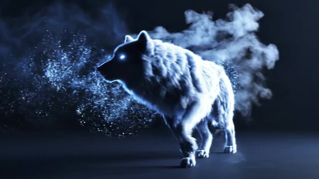 Dynamic Blue Ink Smoke Explosion on Dark Background