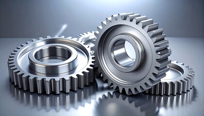 Precision Metal Gears Interlocked for Industrial Machinery.