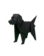 【PNG透過素材】折り紙で折られた犬