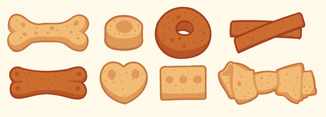 dog biscuit icons vector .