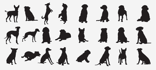 Set of dogs vector illustration