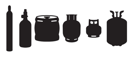 gas cylinder vectors gas tanks