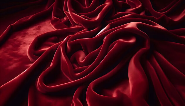 red satin fabric