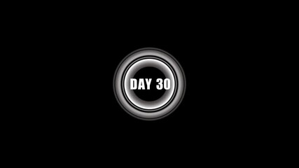 Day 30 text inside a metallic ring on a black background thirty number - Powered by Adobe