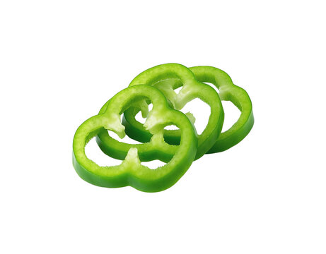Green pepper sliced transparent png