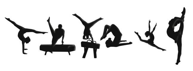 gymnastic silhouette