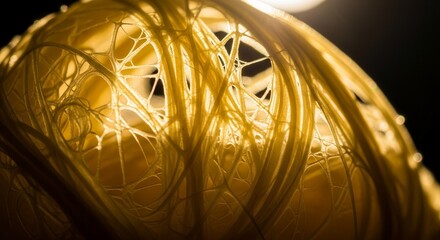Abstract Illuminated Skein: A Study in Light, Shadow, and Organic Forms