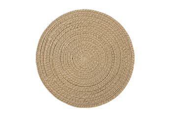 Circular woven pattern with intricate concentric designs and textured surface
