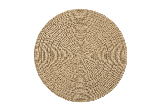 Circular woven pattern with intricate concentric designs and textured surface