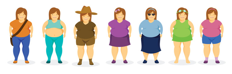  Fat Women Vector