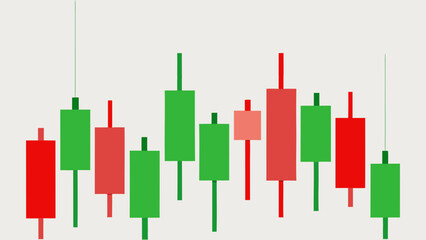 Candlestick Chart Analyzing Trends in Financial Markets - Stock Exchange Insights
