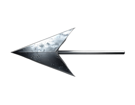 Metallic Silver Arrow Downward Icon transparent background png