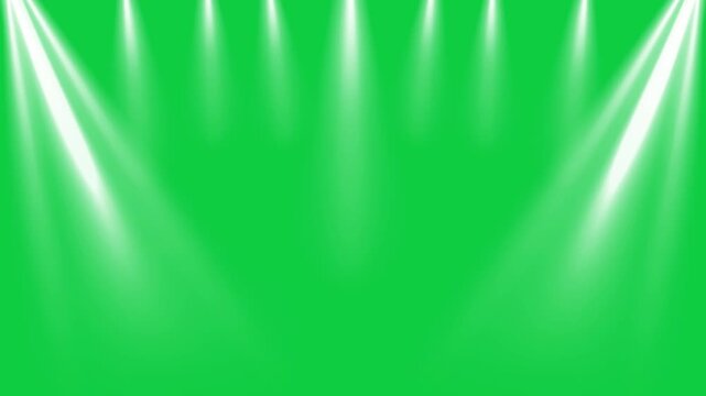 Stage light sweeping effect on green screen for VFX and chroma key