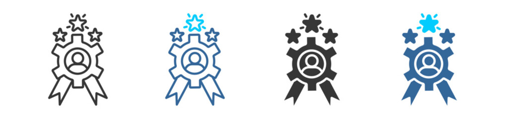 Obraz premium success icon set multiple style collection