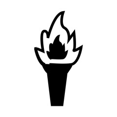 torch fire vector illustration glyph icon
