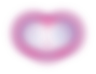 Soft violet pink glowing heart blob